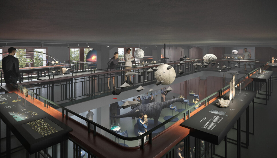 I tredje etasje kan du bli bedre kjent med solsystemet og norske meteoritter.