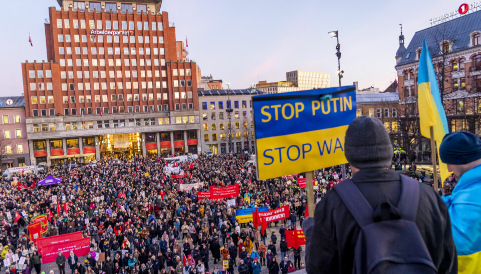 Russlands krigføring mot Ukraina satte sitt preg på 8. mars-markeringen i Oslo.