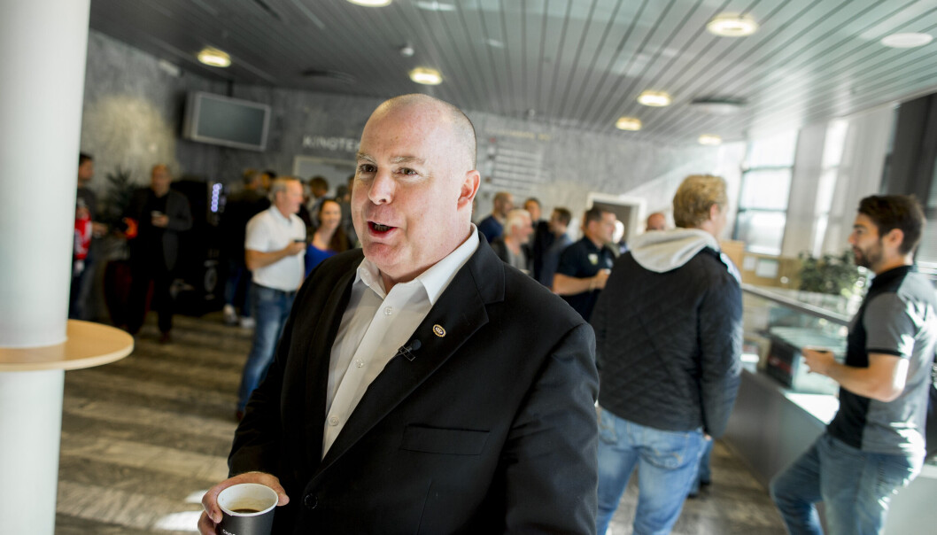 Oslo 20150909.Jan Tore Kjær, klubbdirektør i Vålerenga Ishockey, under en lagpresentasjon av eliteserien i ishockey for sesongen 2015-16 på Ullevaal stadion i Oslo onsdag. Oslo 20150909.Jan Tore Kjær, klubbdirektør i Vålerenga Ishockey, under en lagpresentasjon av eliteserien i ishockey for sesongen 2015-16 på Ullevaal stadion i Oslo onsdag.