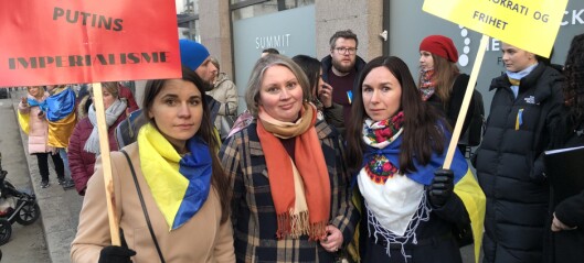 Julia, Nataliya og Inna da Ukrainas plass på Skillebekk ble avduket: - En kjempefin støtte for hjemlandet vårt