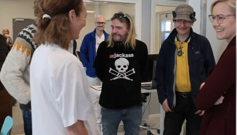Torstein Bjodal (i midten) med helseminister Ingvild Kjerkol (ytterst til h.) da heroinassistert behandling ble åpnet.
