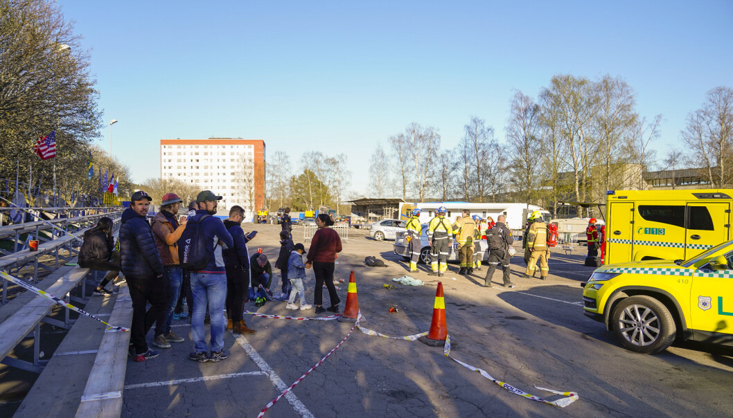 Skatteetaten mener at arrangørene bak ulykkesshowet på Bjerke har unnlatt å betale skatt over flere år. Her er ulykkesstedet fotografert i april. Skatteetaten mener at arrangørene bak ulykkesshowet på Bjerke har unnlatt å betale skatt over flere år. Her er ulykkesstedet fotografert i april.