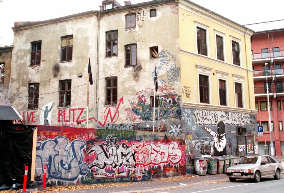 September 1994: Blitzhuset et år før bomben i september 1995. Foto: Gunnar Lier