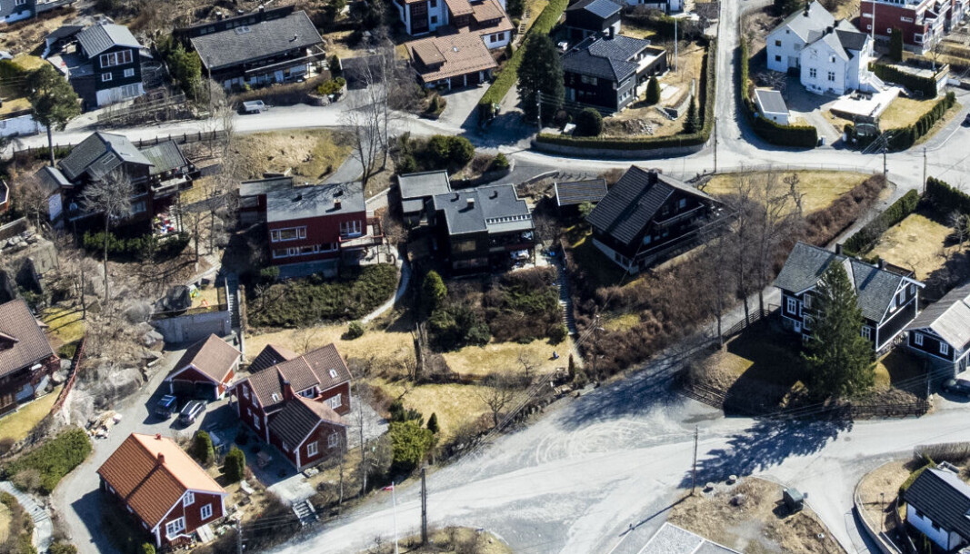 Færre tror på høyere boligpriser framover etter varsel om rentehevinger. Her dronefoto av Kjelsås og Grefsen i Oslo. Færre tror på høyere boligpriser framover etter varsel om rentehevinger. Her dronefoto av Kjelsås og Grefsen i Oslo.