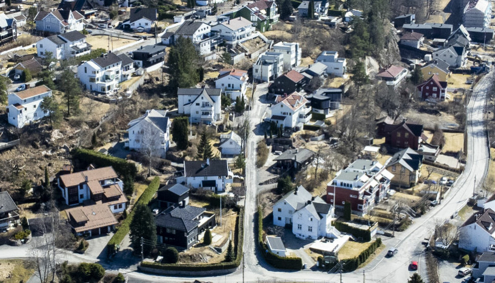 Dronefoto av Kjelsås og Grefsen.