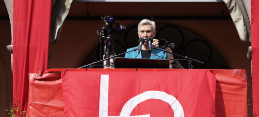 1. mai på Youngstorget: LO-lederen hyllet russere og fagforeningsfolk som går imot Ukraina-krigen
