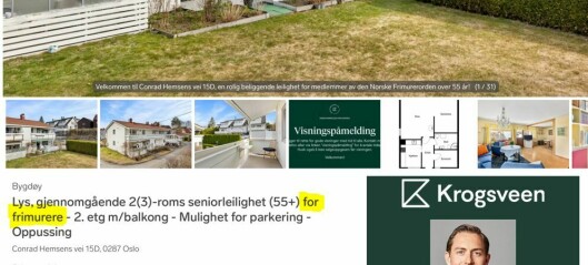 Likestillingsombudet reagerer på annonse for Bygdøy-leilighet: – Kjøper må være medlem i Den Norske Frimurerorden