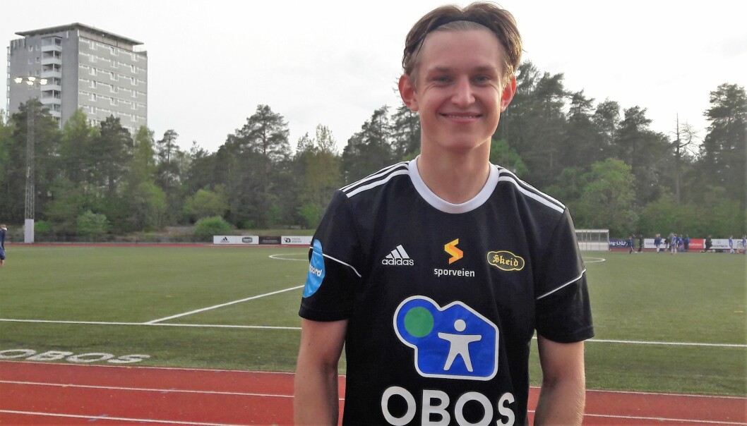 Emil Tjøstheim (19) kan nærme seg en plass på Skeids A-lag. To mål mot Oppsal var en solid søknad.
