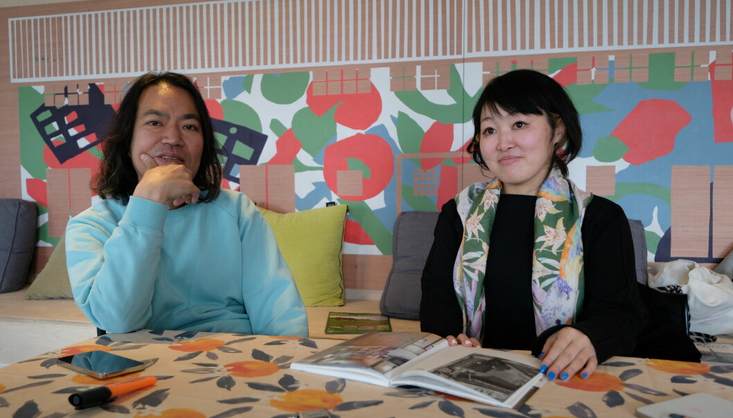 Kozo Kadowaki (t.v.) og Ryoko Iwase var begge til stede på idédugnadsdagene på Sletteløkka i begynnelsen av mai.