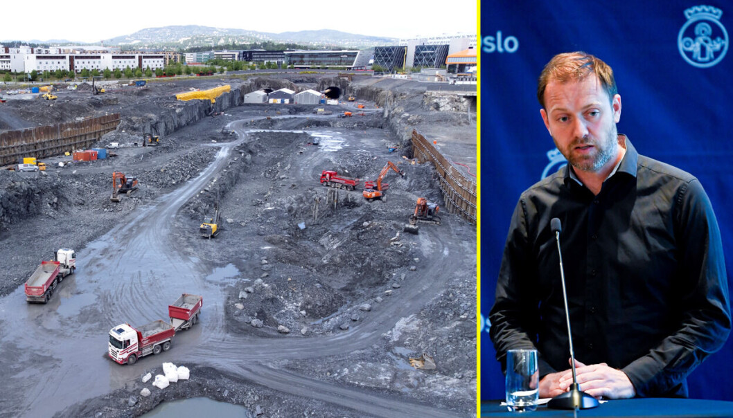 Byggingen av Fornebubanen er i full sving flere steder. Byggingen av Fornebubanen er i full sving flere steder.