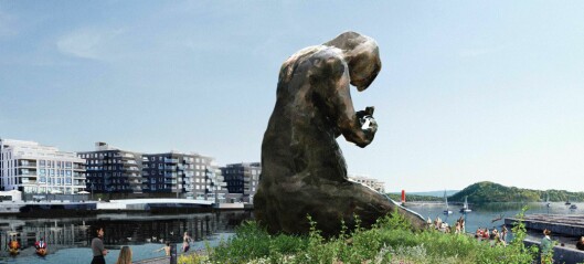 Lørdag står kunstverket «Moren» ferdig på Inger Munchs brygge i Bjørvika