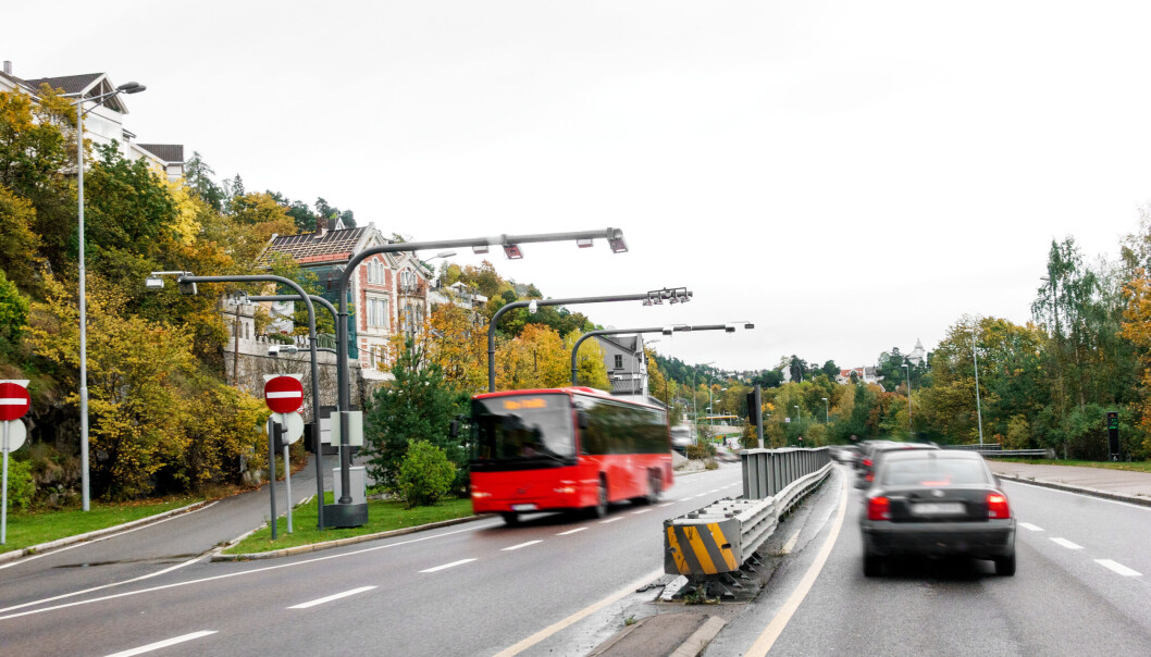 Her fra bomstasjonen i Mosseveien. Her fra bomstasjonen i Mosseveien.