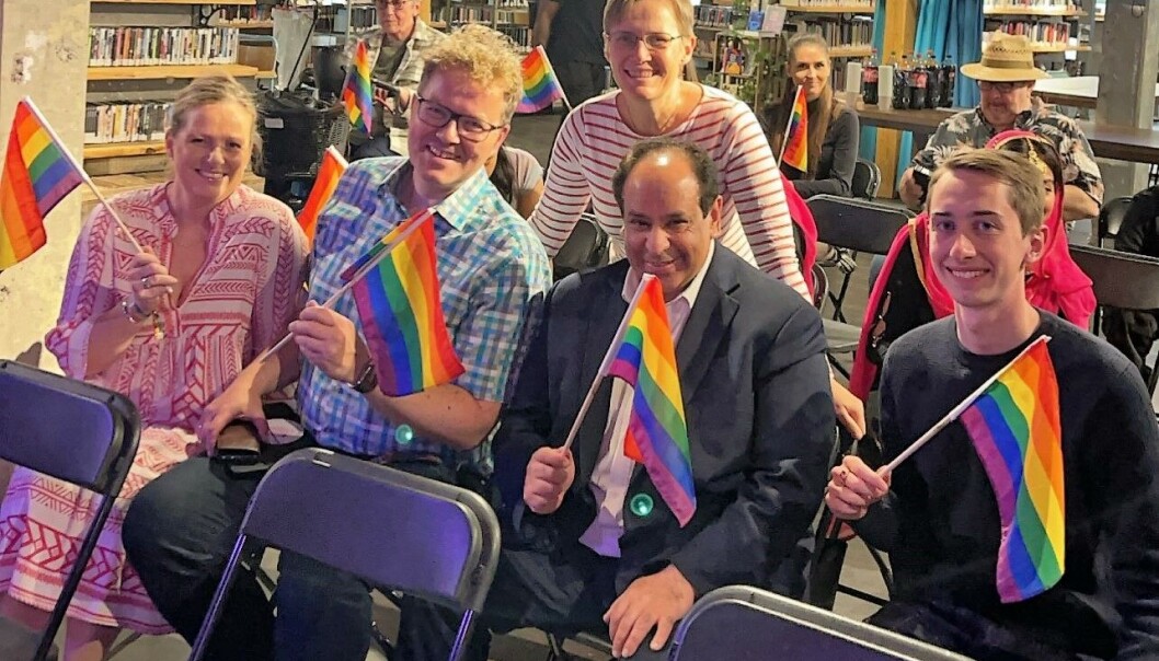Deltakere under Pride-arrangementet.a Deltakere under Pride-arrangementet.a