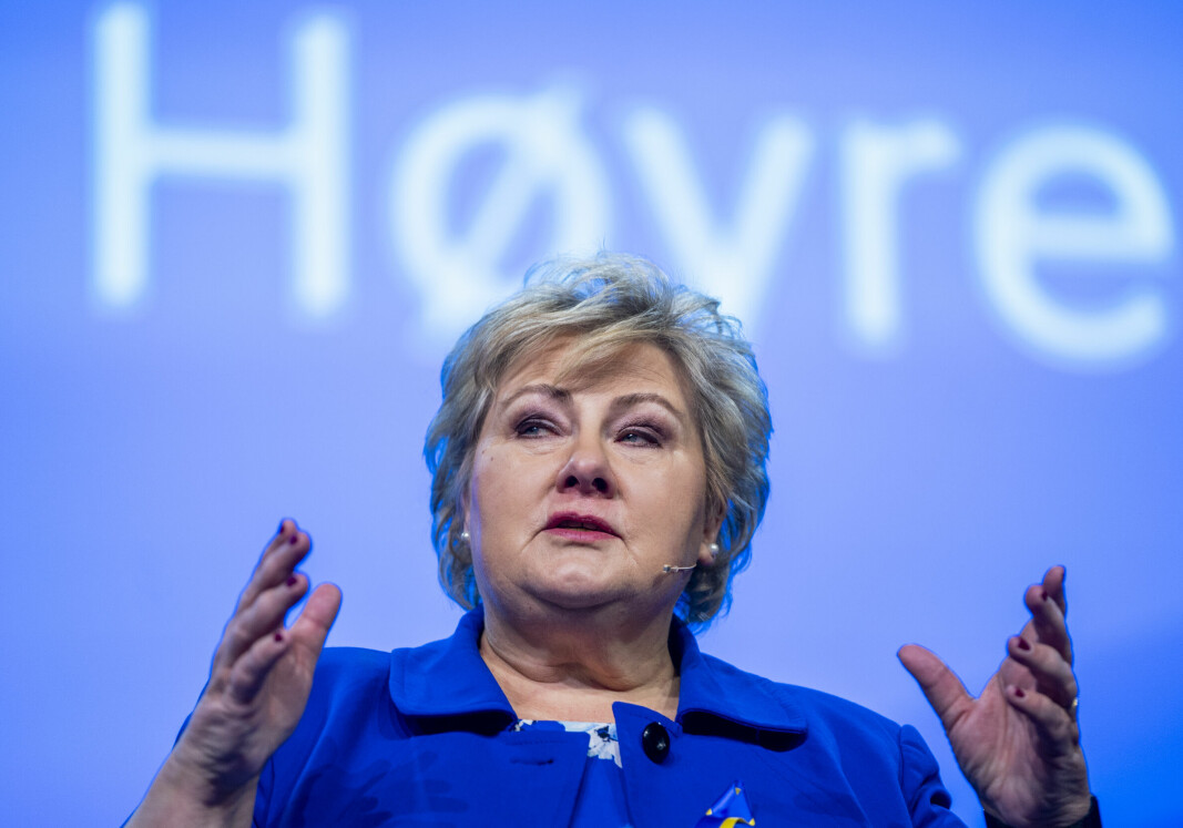 — Målet er å doble antallet ordførere, fra 35 til 70, sier Høyre-leder Erna Solberg.
