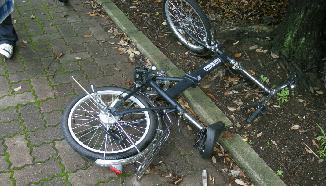 Syklisten kolliderte med en bill i Maridalsveien.