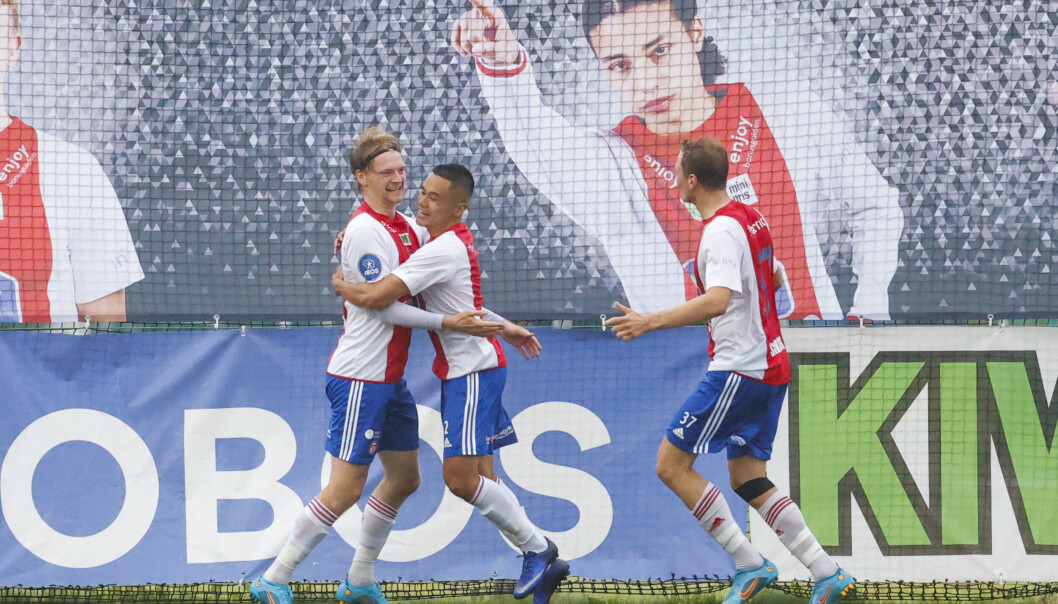 To Sogndal-selvmål signert Eirik Lereng sørget for at KFUM Oslo vant 1-2 på bortebane. Bildet er fra en hjemmekamp mot Ranheim tidligere i år. To Sogndal-selvmål signert Eirik Lereng sørget for at KFUM Oslo vant 1-2 på bortebane. Bildet er fra en hjemmekamp mot Ranheim tidligere i år.