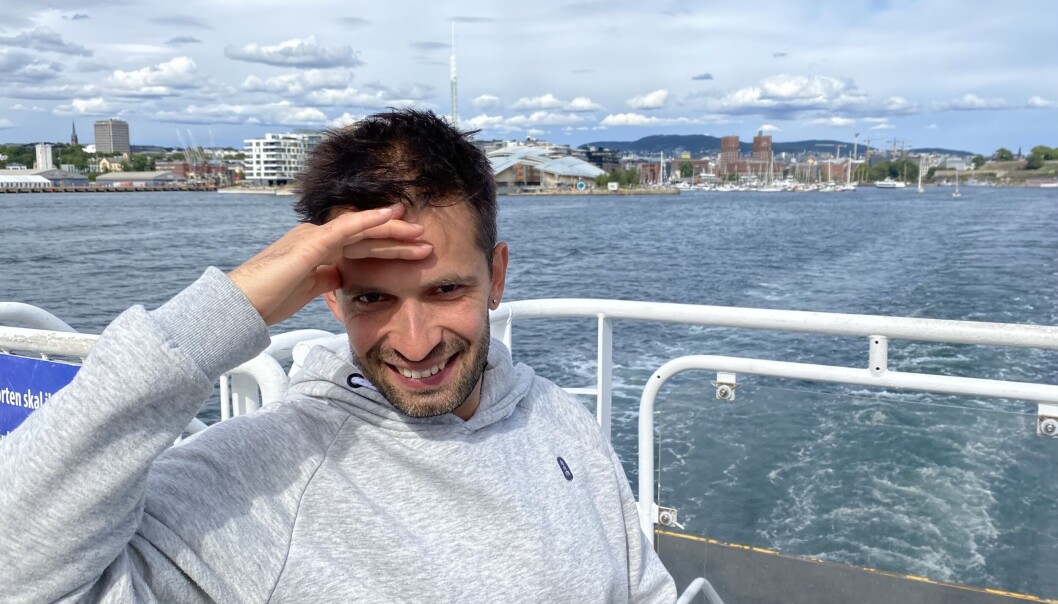 Jeg liker Oslo. Jeg liker Norge. Det er vakkert her, sier Maksim Kuznytzov Jeg liker Oslo. Jeg liker Norge. Det er vakkert her, sier Maksim Kuznytzov