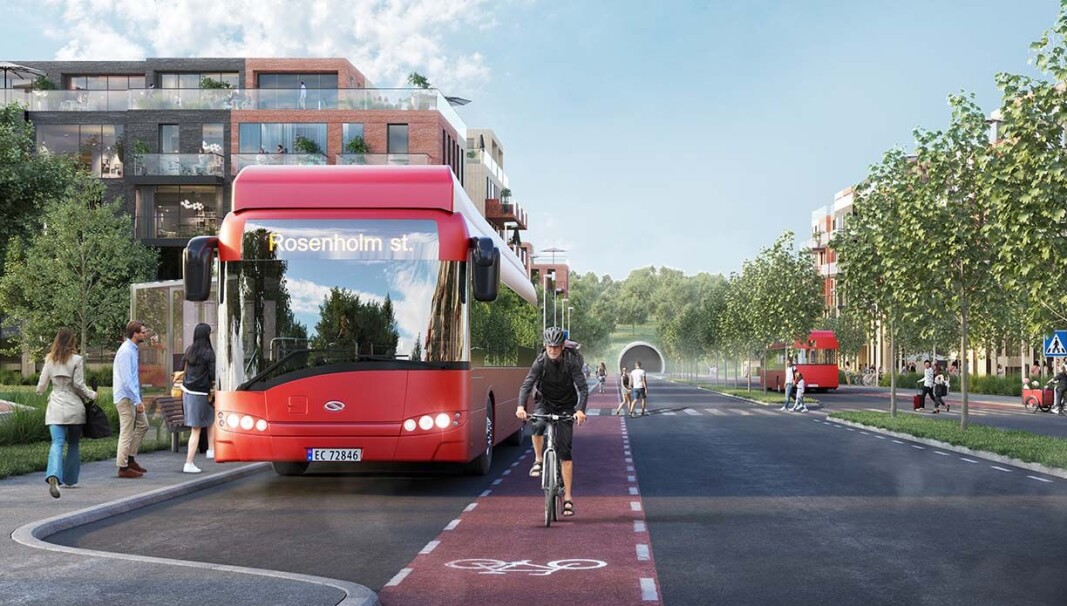En 2,6 kilometer lang busstunnel kan løse kollektivutfordringen i den planlagte bydelen sør i Oslo. En 2,6 kilometer lang busstunnel kan løse kollektivutfordringen i den planlagte bydelen sør i Oslo.
