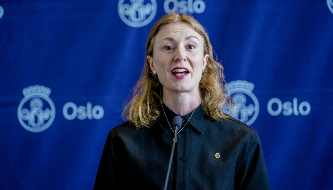 Oppvekst- og kunnskapsbyråd Sunniva Holmås Eidsvoll på pressekonferansen om revidert Oslo-budsjett for 2022.Foto: Stian Lysberg Solum / NTB