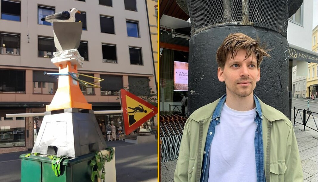 Stealth Tower er tilsynelatende satt sammen av ting vi ser rundt oss i bybildet, men er støpt av Morten Jensen Vågen (35) i aluminium. Stealth Tower er tilsynelatende satt sammen av ting vi ser rundt oss i bybildet, men er støpt av Morten Jensen Vågen (35) i aluminium.
