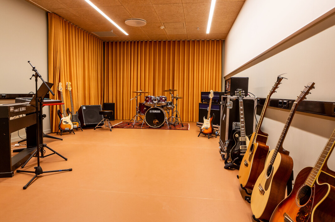 Musikkrommet i nye Klubb1. Musikkrommet i nye Klubb1.
