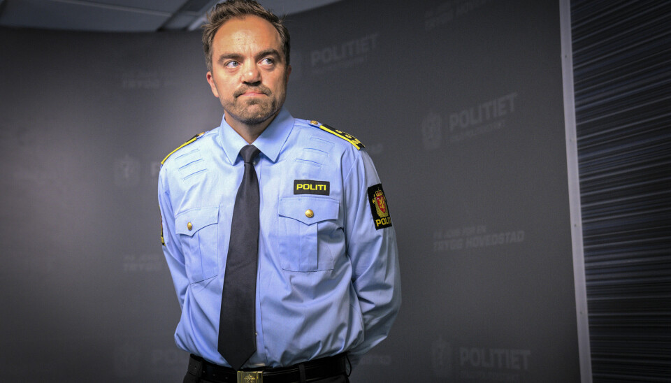 Politiadvokat Børge Enoksen i forbindelse med at to menn er pågrepet og siktet for medvirkning til skytingen ved London Pub i Oslo 25. juni.