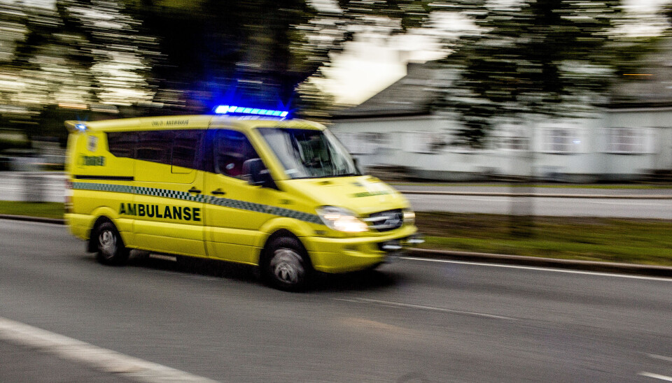 Nødetatene sjekket sjåførens helse på stedet. Nødetatene sjekket sjåførens helse på stedet.