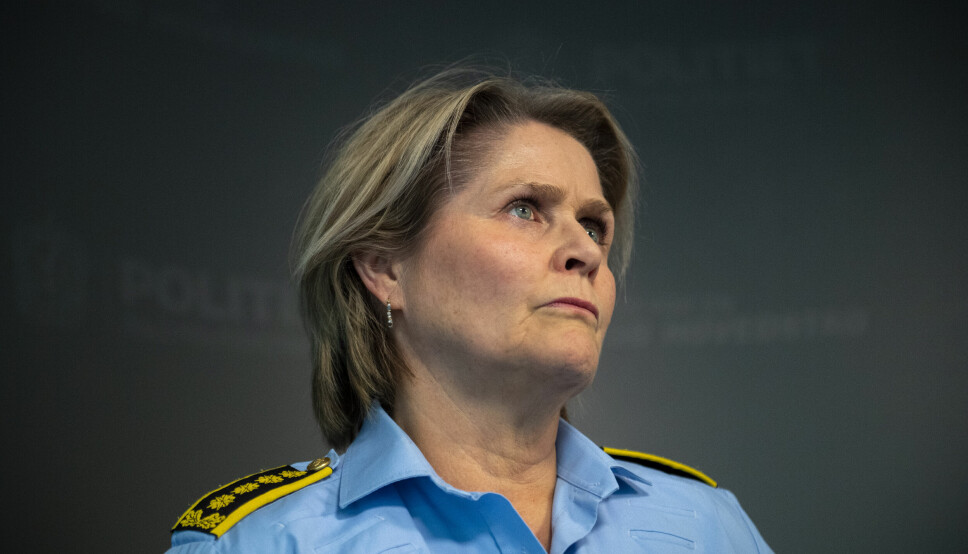 Pressekonferensen om terrorsaken med leder for Felles enhet for etterretning og etterforskning (FEE), Grete Lien Metlid, på Politihuset i Oslo.