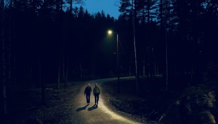 Her fra Grinda Lysløype på Sognsvann. Her fra Grinda Lysløype på Sognsvann.