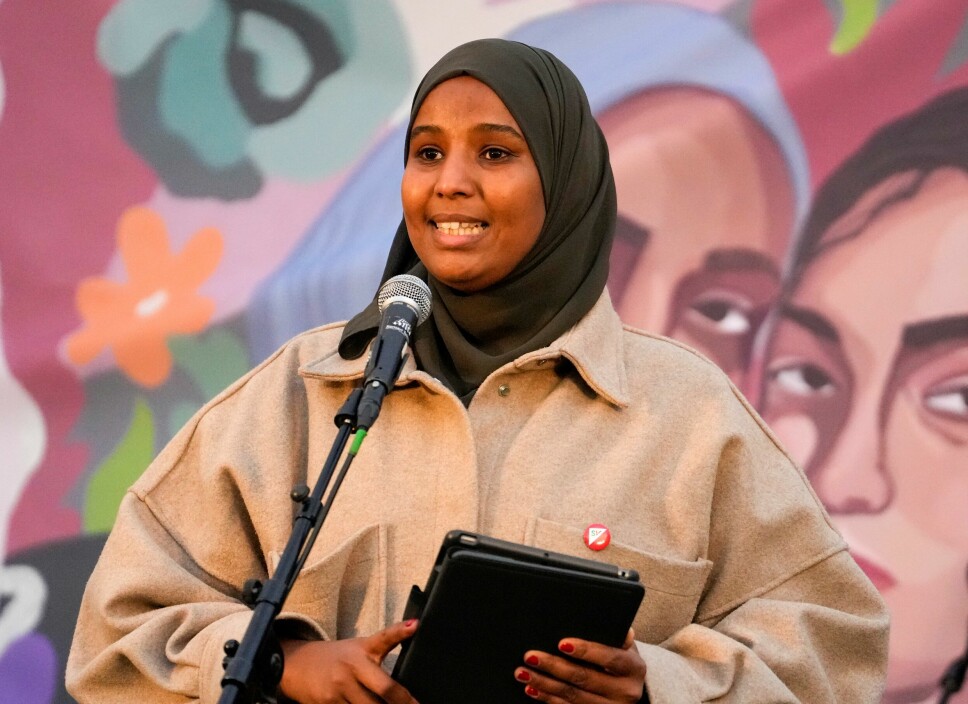 Mariann Hussein, stortingsrepresentant for SV, sa i sin appell at alle må stå opp mot rasisme.