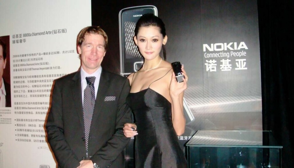 Heyerdal i Beijing i forbindelse med samarbeidet med Nokia.