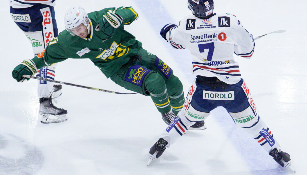 Duell i eliteseriekampen i ishockey mellom Manglerud Star og Sparta i Manglerudhallen lørdag 26. november. Duell i eliteseriekampen i ishockey mellom Manglerud Star og Sparta i Manglerudhallen lørdag 26. november.