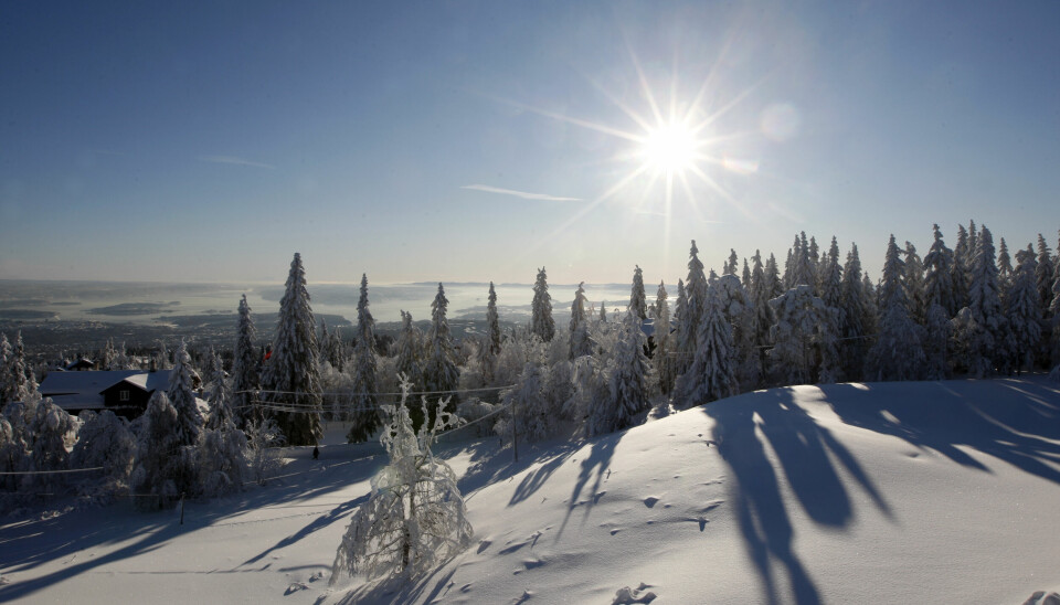 Hvis du får skiutstyr til jul kan du håpe på skiforhold som dette i Holmenkollen og Nordmark.