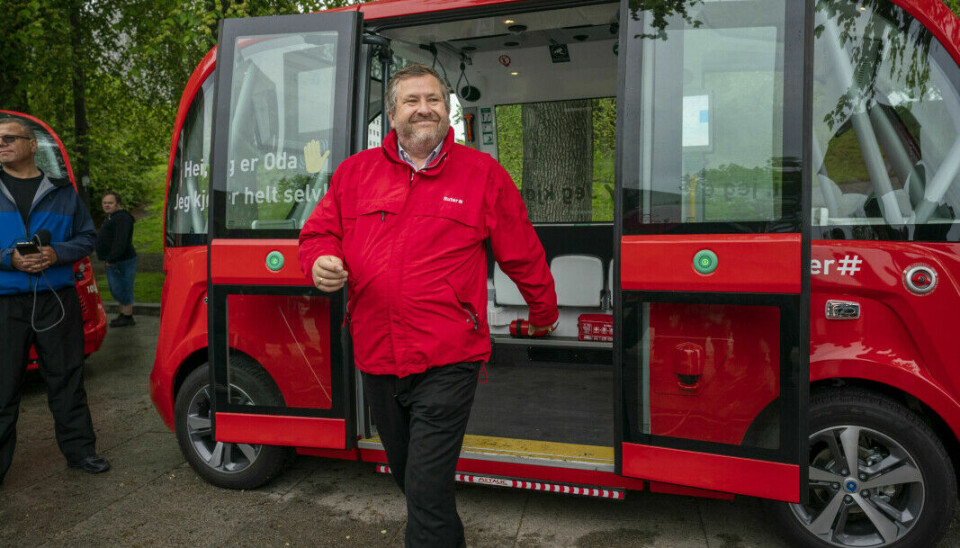 Til stort medieoppbud presentert Ruter-sjef Bernt Reitan Jenssen i 2019 'fremtidens teknologi'. Året etter av de førerløse Ruter-bussene på museum.