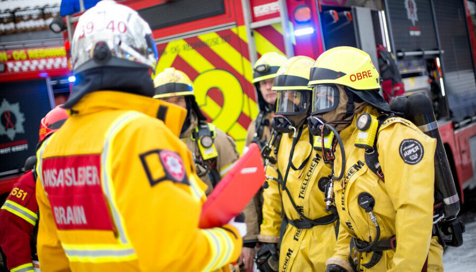 Brannmannskaper rykket ut til enebolig i Bauneveien lørdag formiddag.
