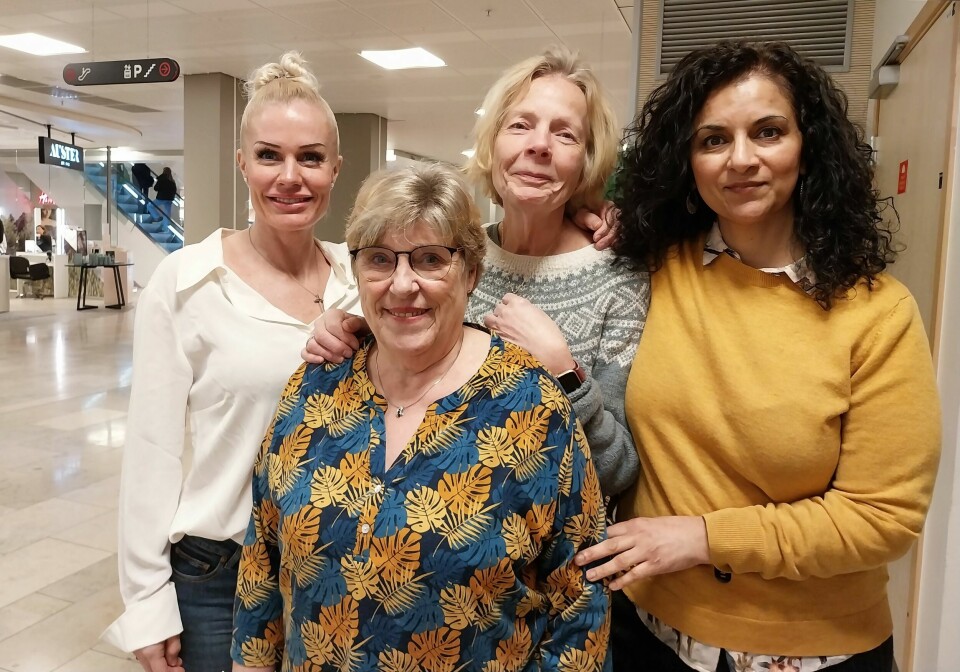 Velferdskomiteen til Linderud Nabolagsforening. Fra venstre: Pia Johnsen, Gro Brenden, Kirsten Berg og Iffit Qureshi.
