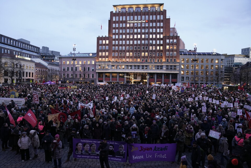 Markeringen av den internasjonale kvinnedagen 8. mars på Youngstorget i Oslo.