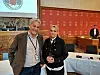 Sykehjemsetatens direktør Helge Jagmann sammen med leder av bystyrets helse- og sosialutvalg, Cecilie Lyngby (Folkets parti) før høringen om helsehus.