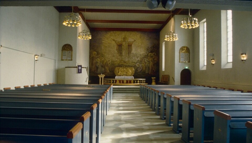 Veggmaleriet av Per Vigeland i Iladalen kirke får 298 800 kr for konservering.