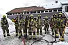 Oslo brann- og redningsetat under brannøvelse ved Tranberg Gård utenfor Gjøvik.