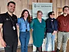 Frisklivsveileder Vladan Rovcanin (til venstre), enhetsleder Ariana Ruud, helsebyråd Marthe Scharning Lund, Christin Aamodt og bydelsutvalgsleder Emil Alnæs.