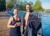 Rina Mariann Hansen (Ap) og kultur- og idrettsbyråd Omar Samy Gamal (SV) i Frognerbadet. Som også før eller siden vil trenge penger.