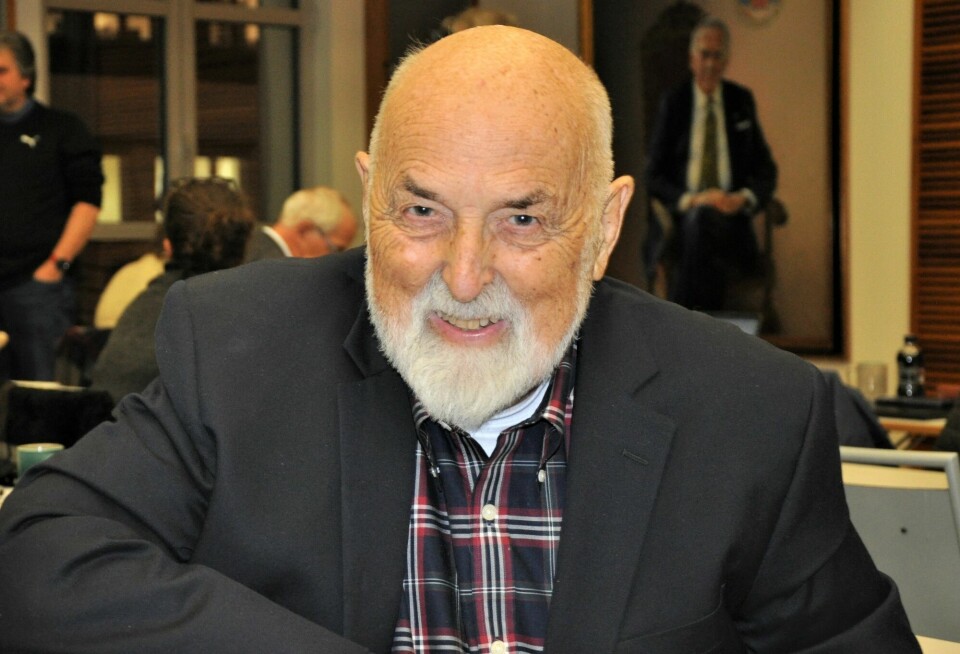 Hermann Kopp som 86-åring på Oslo Høyres nominasjonsmøte i november i fjor. Foto: Arnsten Linstad