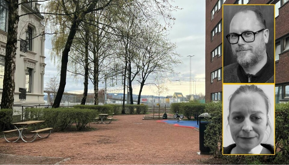 Lilleparken på Skillebekk og Geir Rognlien Elgvin og Hanne Hansgård.