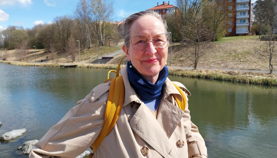 Tidligere nestleder i Oslo Elveforum, Sidsel Andersen, tar daglige turer langs Hovinbekken. Hun ser viktigheten av å ha vann og natur nær boligområdene i byen.