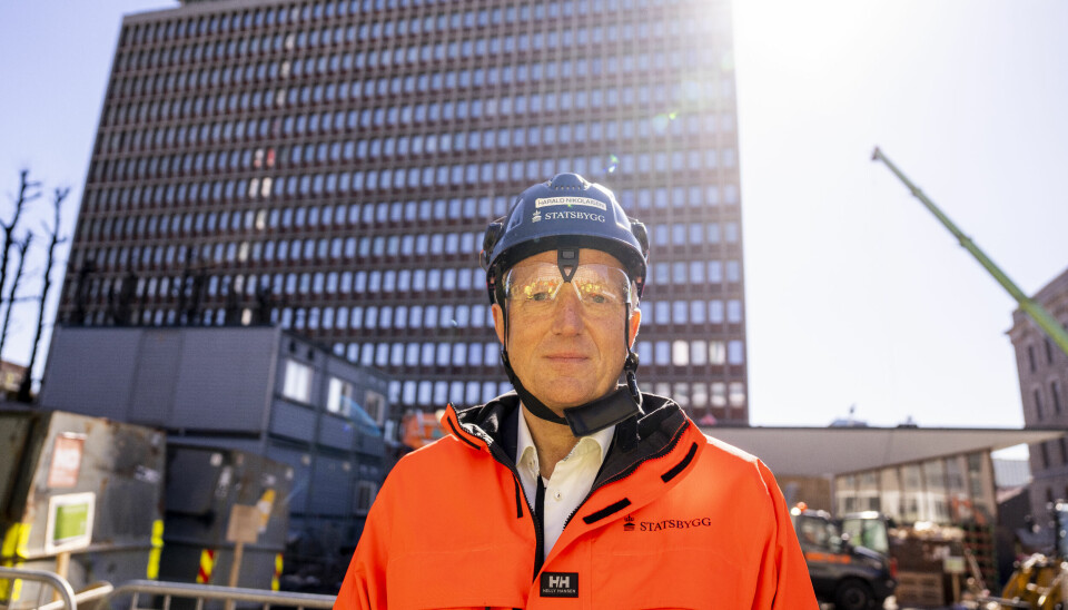 Oslo 20230502. Administrerende direktør Harald V. Nikolaisen i Statsbygg var tilstede da Statsbygg markerer byggestart for 22. juli-senteret pa byggeplassen til Regjeringskvartalet.