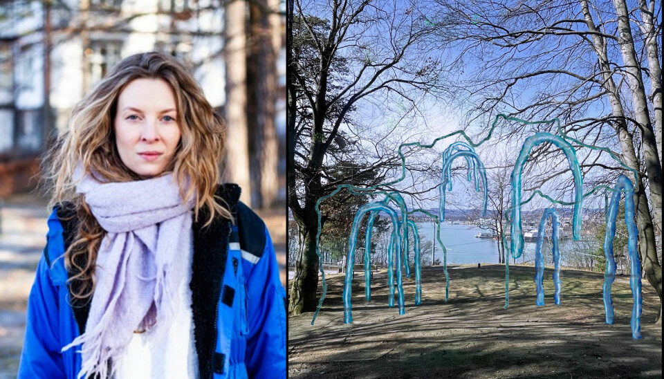 Tiril Hasselknippe sin skulptur «Hjernetåke» baserer seg på hennes egne sykdomserfaringer og opplevelser.