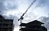 Trondheim 20200415. Illustrasjon: byggekran på arbeidsplass i Trondheim.Foto: Gorm Kallestad / NTB