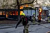 Oslo 20230509. En barnehage inne på området til Oslo universitetssykehus på Ullevål står i full fyr tirsdag morgen.