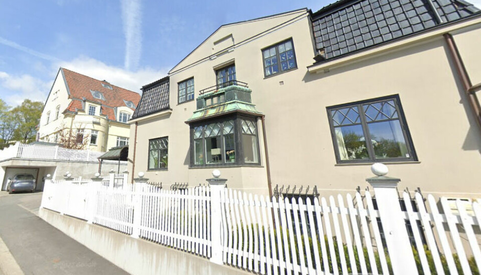 Byvillaene i Fritzners gate 1 og 3 (lengst unna i bildet) på Gimle er begge til salgs samtidig. Samlet prisantydning er 142 millioner kroner.